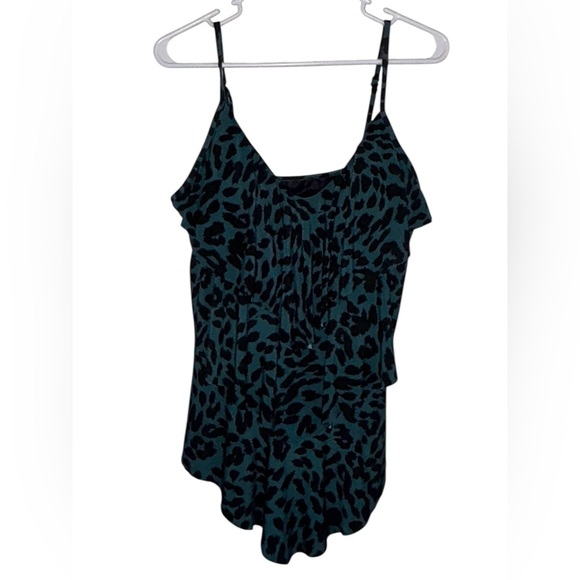 Magicsuit Wild Child Rita Tankini Swim Top Teal Black Leopard Womens Size US 14 - Picture 3 of 9